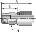 Parker 43 series 10143 crimp fitting