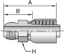 Parker 43 series 10343 crimp fitting