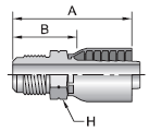 Parker 43 series 10443 crimp fitting