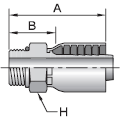 Parker 43 series 10543 crimp fitting