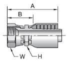 Parker 43 series 10643 crimp fitting