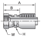 Parker 43 series 10843 crimp fitting