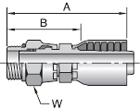 Parker 43 series 10G43 crimp fitting