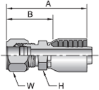 Parker 43 series 11143 crimp fitting