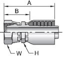 Parker 43 series 11243 crimp fitting