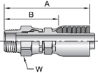 Parker 43 series 10143 crimp fitting