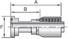 Parker 43 series 11543 crimp fitting
