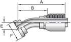 Parker 43 series 11743 crimp fitting