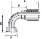 Parker 43 series 11943 crimp fitting