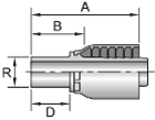 Parker 43 series 11D43 crimp fitting