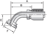 Parker 43 series 12743 crimp fitting