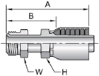 Parker 43 series 12843 crimp fitting