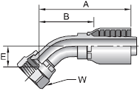 Parker 43 series 13743 crimp fitting