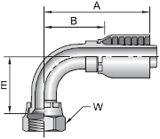 Parker 43 series 13943 crimp fitting