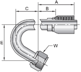 Parker 43 series 14V43 crimp fitting