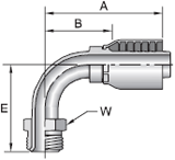 Parker 43 series 16943 crimp fitting