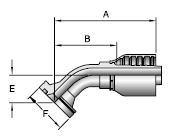 Parker 43 series 16F43 crimp fitting