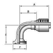 Parker 43 series 16N43 crimp fitting