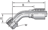 Parker 43 series 17743 crimp fitting