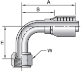 Parker 43 series 17943 crimp fitting