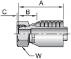 Parker 43 series 19243 crimp fitting