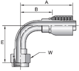 Parker 43 series 1B243 crimp fitting