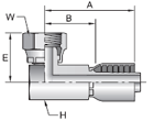 Parker 43 series 1B443 crimp fitting