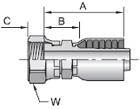 Parker 43 series 1B543 crimp fitting