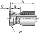 Parker 43 series 1C043 crimp fitting