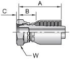 Parker 43 series 1C343 crimp fitting