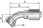 Parker 43 series 1C443 crimp fitting