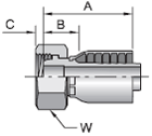 Parker 43 series 1C643 crimp fitting