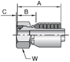 Parker 43 series 1C943 crimp fitting