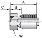 Parker 43 series 1CA43 crimp fitting