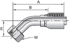 Parker 43 series 1CE43 crimp fitting