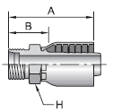 Parker 43 series 1D243 crimp fitting