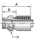 Parker 43 series 1D943 crimp fitting