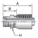 Parker 43 series 1D043 crimp fitting