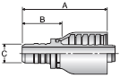 Parker 43 series 1EN43 crimp fitting