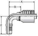 Parker 43 series 1ET43 crimp fitting