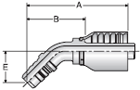 Parker 43 series 1EU43 crimp fitting