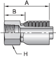 Parker 43 series 1GJ43 crimp fitting