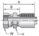 Parker 43 series 1GU43 crimp fitting