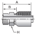 Parker 43 series 1J043 crimp fitting