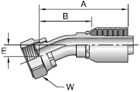 Parker 43 series 1J643 crimp fitting