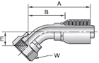 Parker 43 series 1J743 crimp fitting