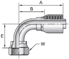 Parker 43 series 1J943 crimp fitting