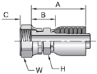 Parker 43 series 1JC43 crimp fitting