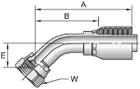 Parker 43 series 1L743 crimp fitting