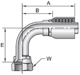 Parker 43 series 1L943 crimp fitting